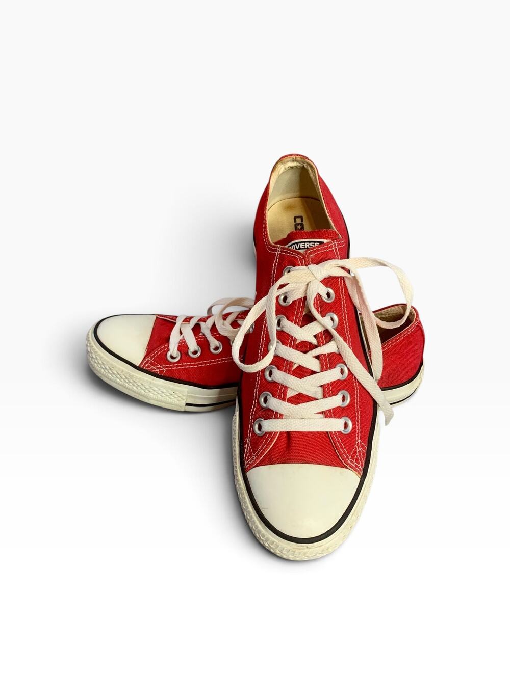 Converse Chuck Taylor All Star Sneakers, Low Top, Red, Mens 9, Womens 11 Skater